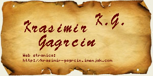 Krasimir Gagrčin vizit kartica